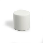 Pufa okrągła biała