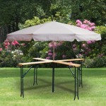 Wysoki stół krzyż z otworem na parasol