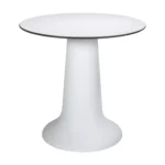 Niski biały stolik koktajlowy z podświetleniem