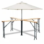 Wysoki stół krzyż z parasolem